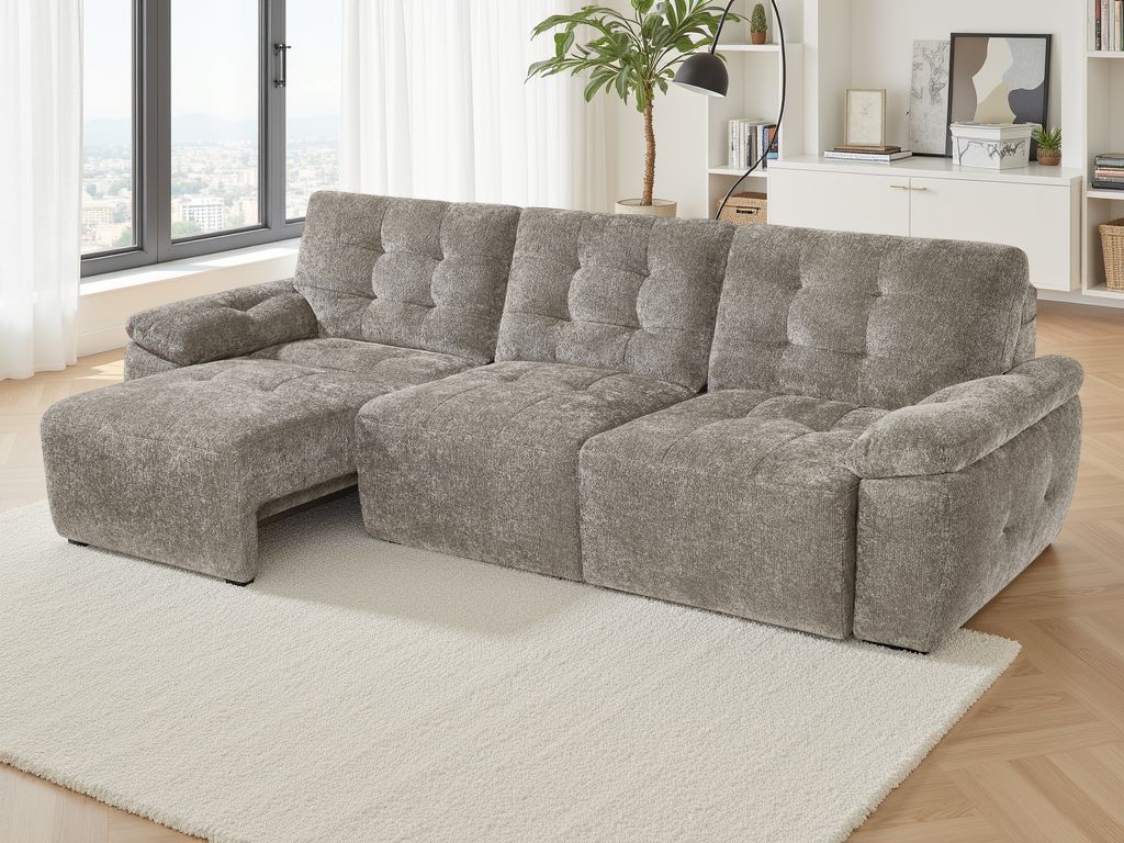 Dallas Electric Sofabed Beige 3 Seater