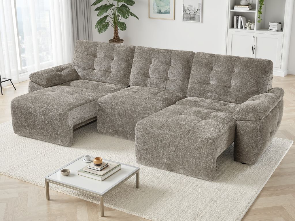Dallas Electric Sofabed Beige 3 Seater