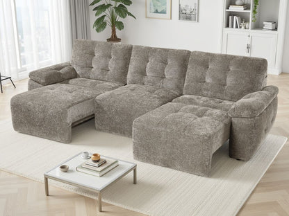 Dallas Electric Sofabed Beige 3 Seater