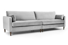 Whittaker Plush 4 Seater Sofa - Grey