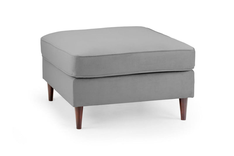 Whittaker Plush Footstool Sofa - Grey
