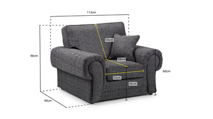 Wilcot Armchair Sofa - Grey