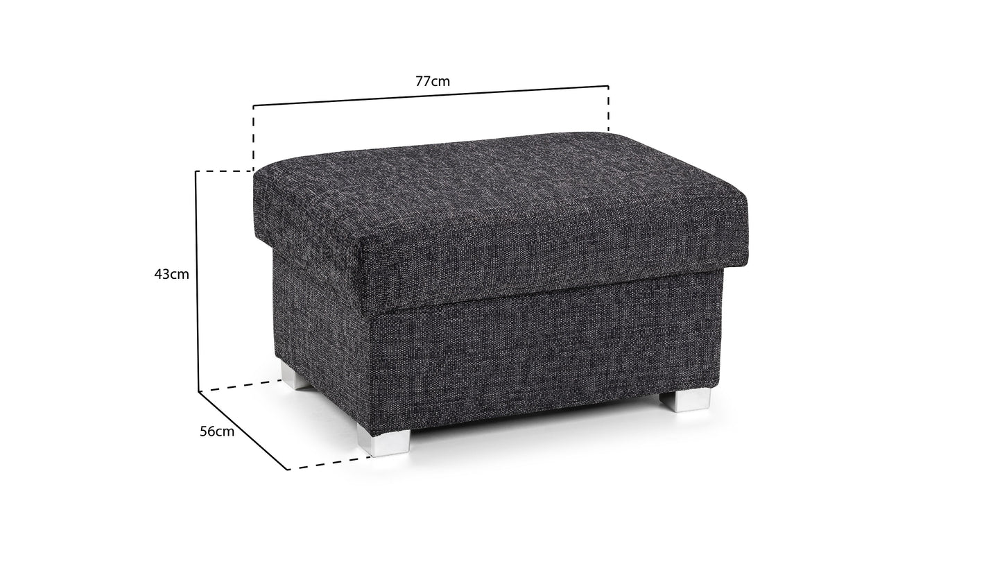Wilcot Footstool Sofa - Grey