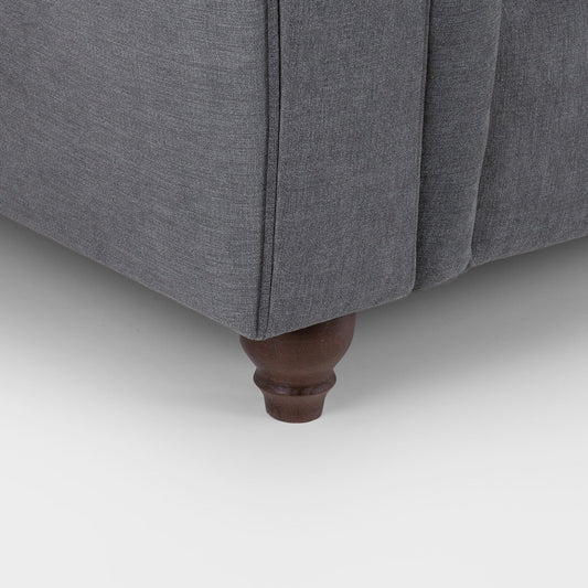 Windsor Fullback Sofa Grey Footstool