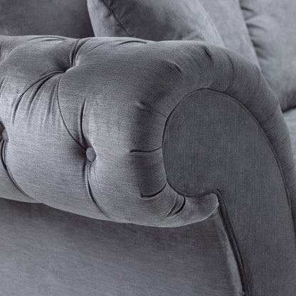 Windsor Fullback Sofa Grey Left Hand Facing Corner
