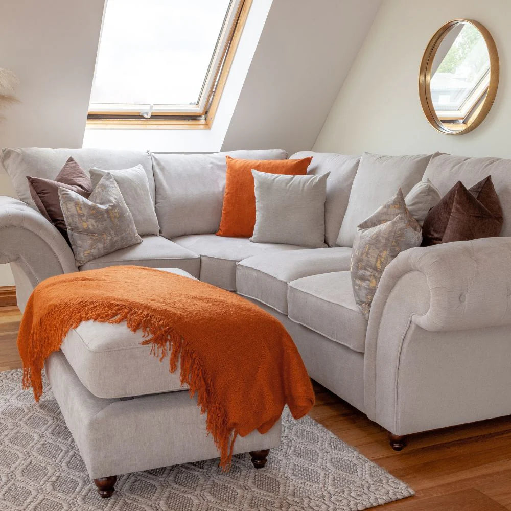 Windsor Fullback Sofa Stone Right Hand Facing Corner