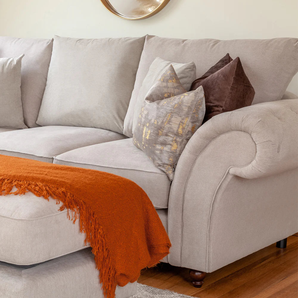 Windsor Fullback Sofa Stone Right Hand Facing Corner