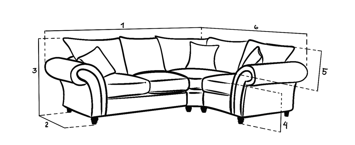 Windsor Fullback Sofa Stone Right Hand Facing Corner