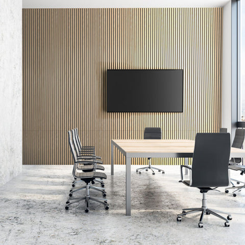 Acoustic Slat Wall Panel 2.4m x 0.6m – Oak