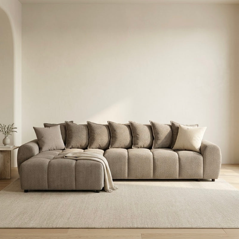 Albane Left Hand Corner Sofa - Mocha