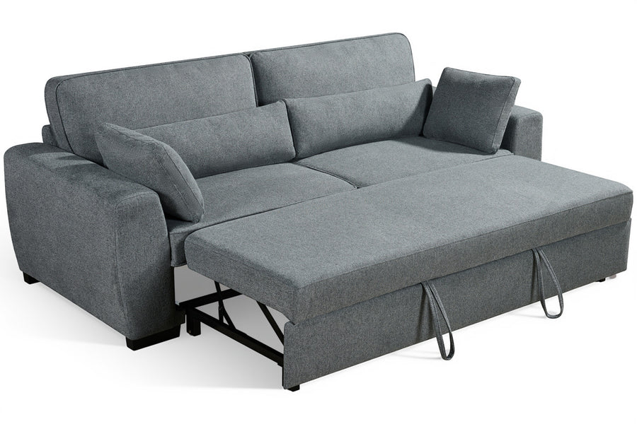 Alfie Dark Grey Chenille Fabric 3 Seater Sofabed