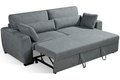 Alfie Dark Grey Chenille Fabric 3 Seater Sofabed