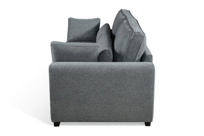 Alfie Dark Grey Chenille Fabric 3 Seater Sofabed