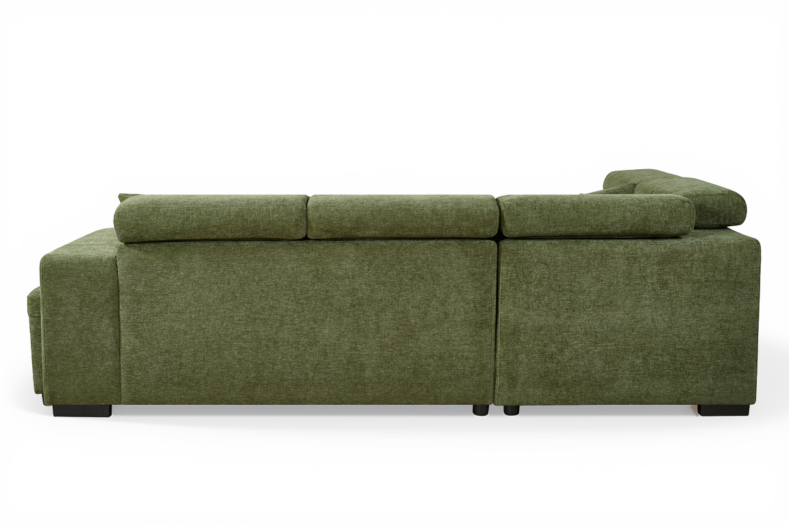 Amelia Olive Green 1C2 left hand corner sofa bed, gallery image 7