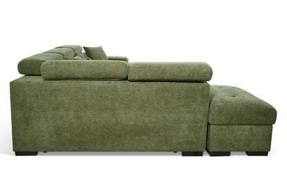 Amelia Olive Green 1C2 left hand corner sofa bed, gallery image 8