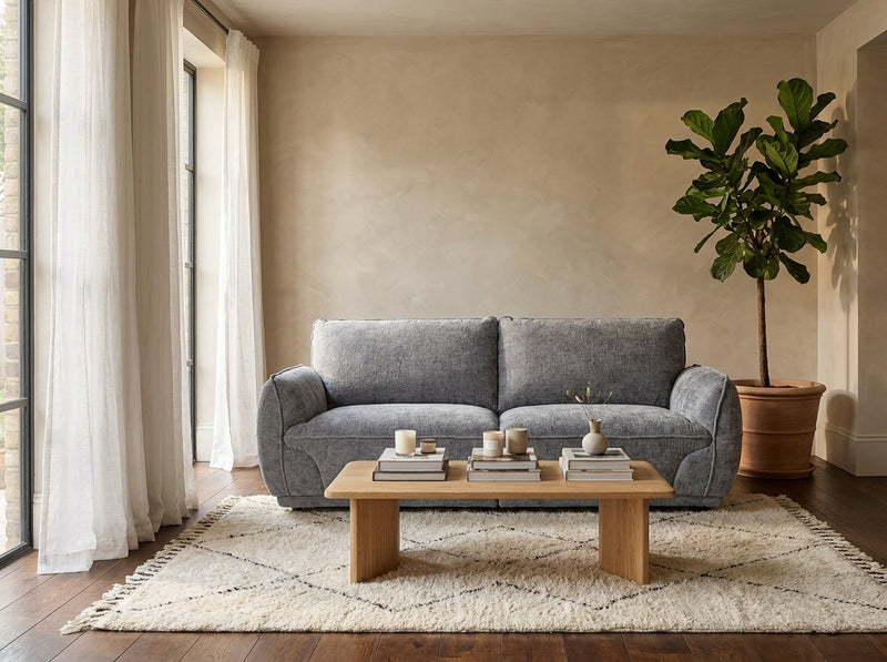 Angelo Grey 3 Seater Sofa
