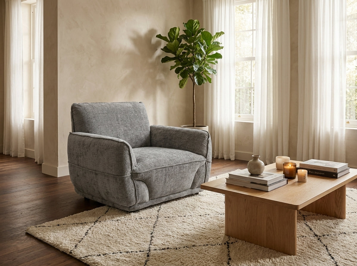 Angelo Grey Sofa Armchair