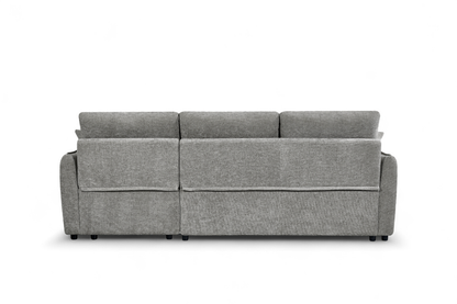 Archie Grey Chenille Fabric Corner Sofabed with Storage