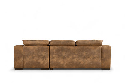 Arthur Brown Chenille Fabric Corner Sofabed with Storage