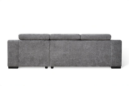 Arthur Dark Grey Chenille Fabric Corner Sofabed with Storage – Right Hand Side – gallery view 7