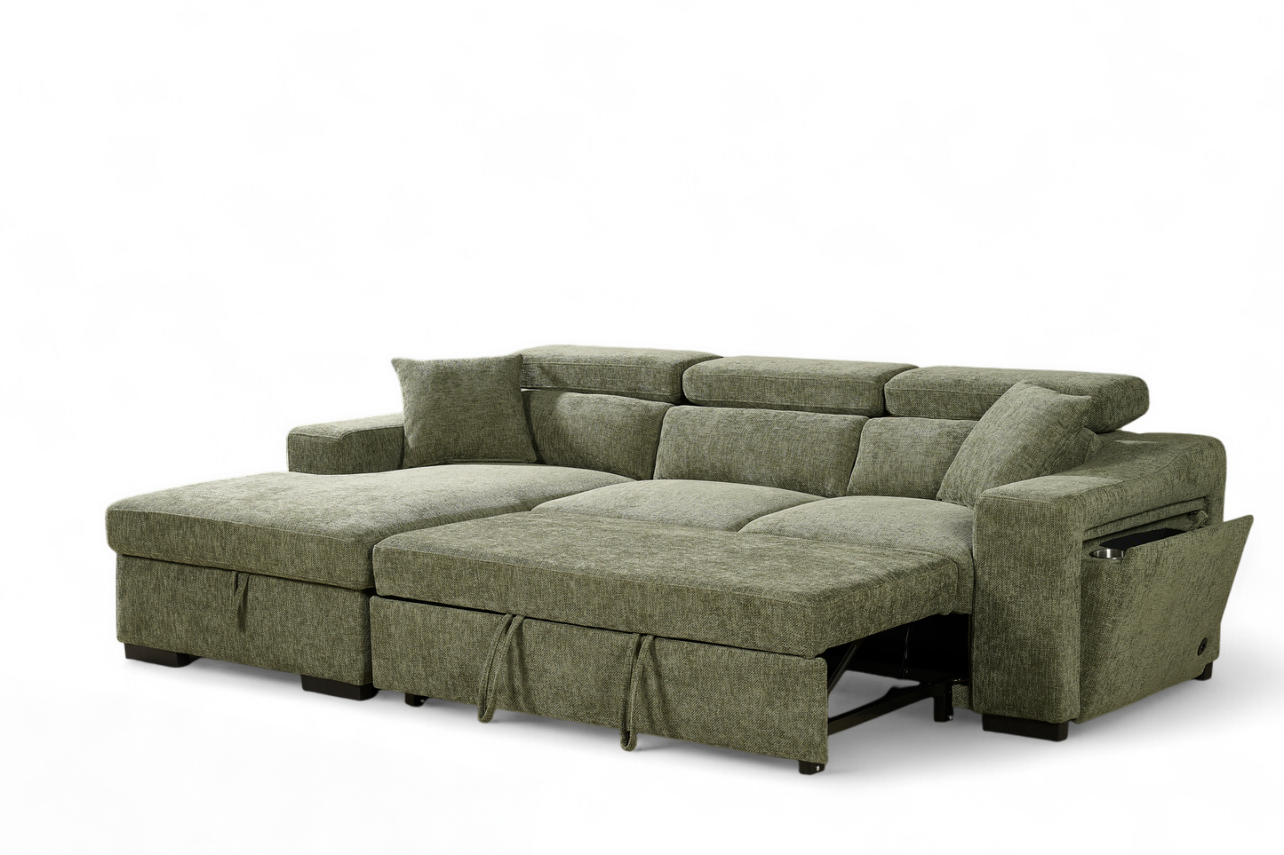Arthur Green  Chenille Fabric Corner Sofabed with Storage
