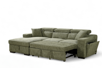 Arthur Green  Chenille Fabric Corner Sofabed with Storage