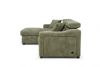 Arthur Green  Chenille Fabric Corner Sofabed with Storage