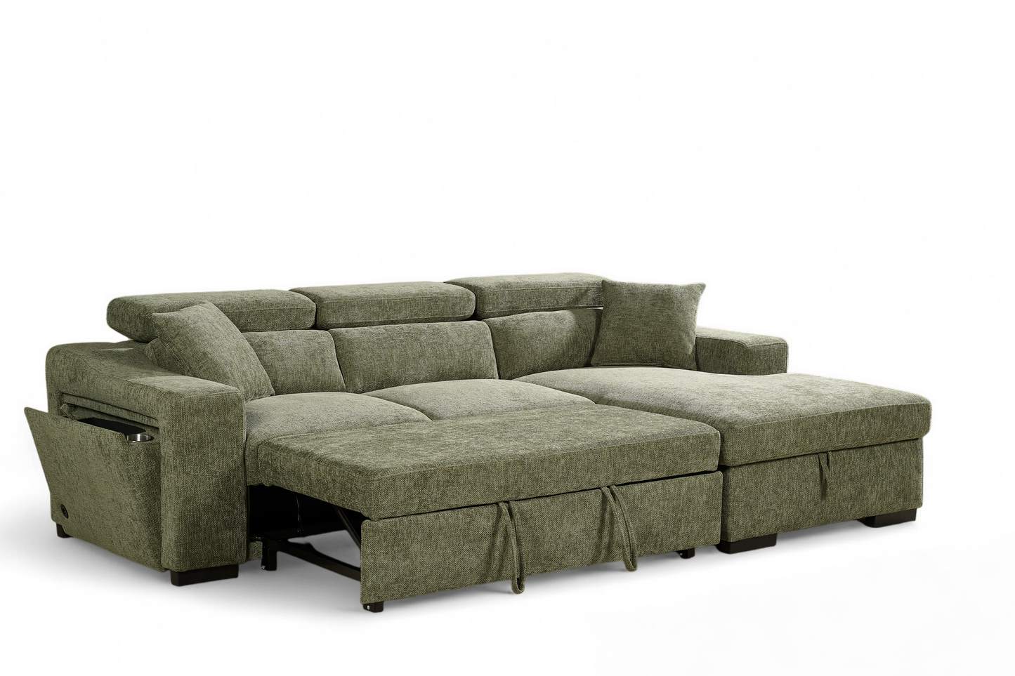 Arthur Green  Chenille Fabric Corner Sofabed with Storage