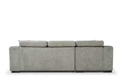 Arthur Grey Chenille Fabric Corner Sofabed with Storage