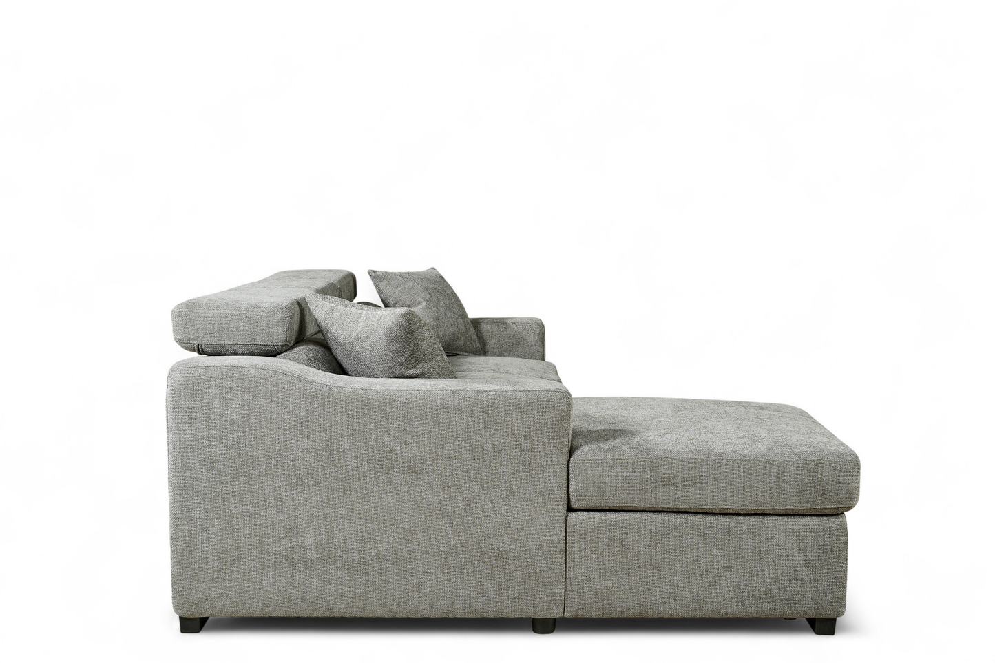 Arthur Grey Chenille Fabric Corner Sofabed with Storage