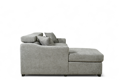 Arthur Grey Chenille Fabric Corner Sofabed with Storage