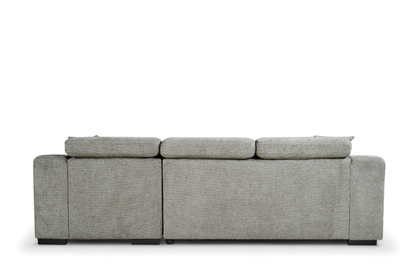 Arthur Grey Chenille Fabric Corner Sofabed with Storage