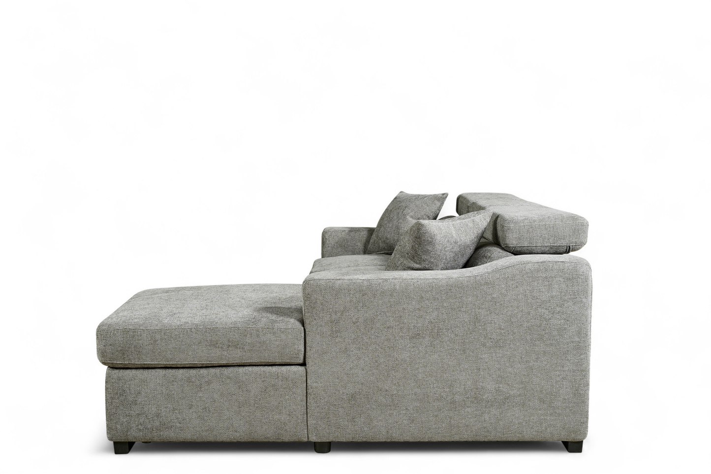 Arthur Grey Chenille Fabric Corner Sofabed with Storage