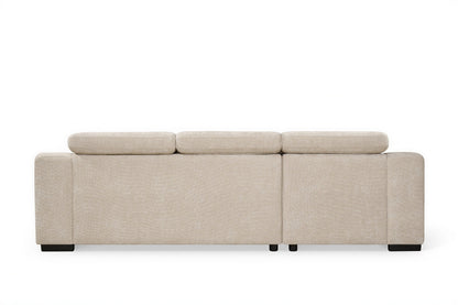 Arthur Light Beige Chenille Fabric Corner Sofabed with Storage – Left Hand Side – gallery view 7