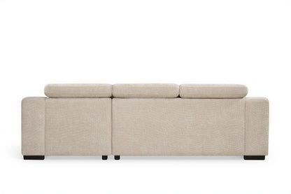 Arthur Light Beige Chenille Fabric Corner Sofabed with Storage – Right Hand Side – gallery view 7