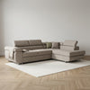 Asto Right Hand Corner Sofa - Taupe — main lifestyle image