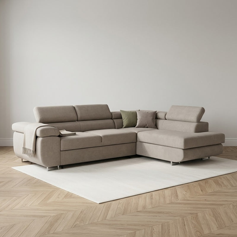 Asto Right Hand Corner Sofa - Taupe