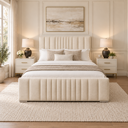 Aveline Channel Bed Frame — Front View