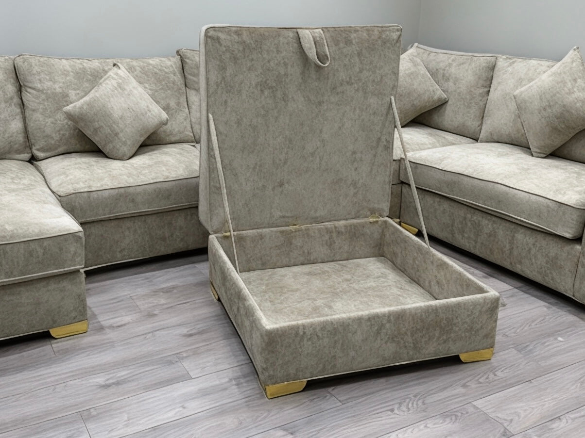 Bespoke Corner Sofa With Cup Holders Or U Shape Chaise Cinema Sofa