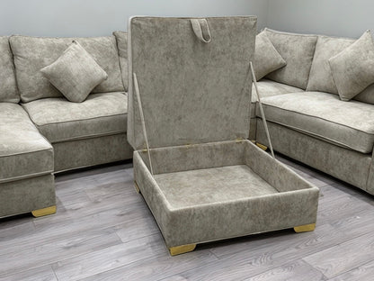 Bespoke Corner Sofa With Cup Holders Or U Shape Chaise Cinema Sofa
