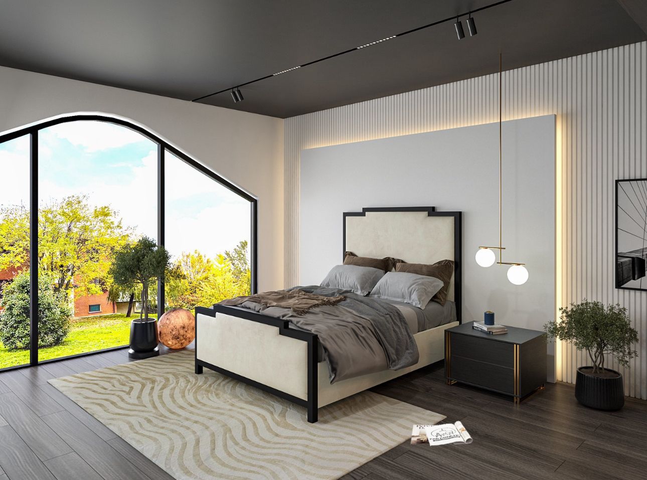 Brixton Luxury Metal Frame Bed