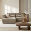 Brooklyn Electric Storage Left Hand Sofa Bed - Mushroom Beige