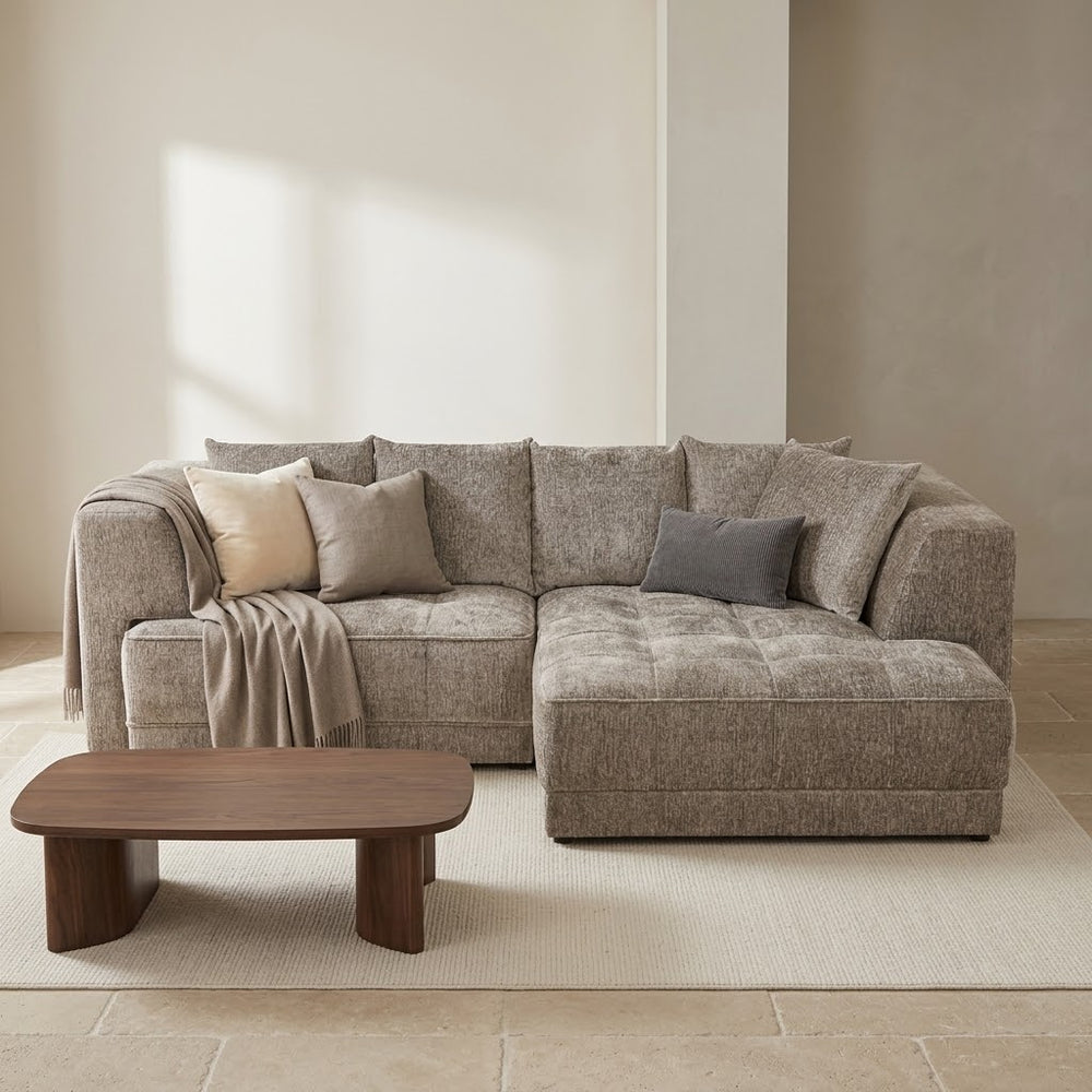 Brooklyn Electric Storage Right Hand Sofa Bed - Mushroom Beige
