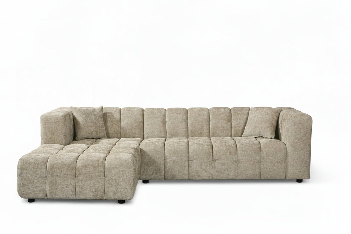 Bubble Corner Sofa – Beige Chenille – left-hand detail view 2