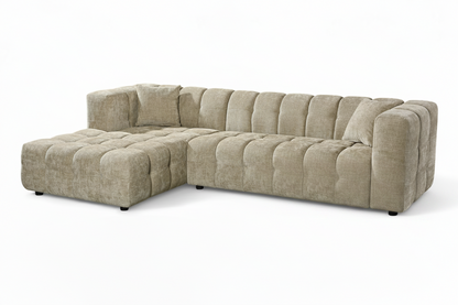 Bubble Corner Sofa – Beige Chenille – left-hand detail view 3