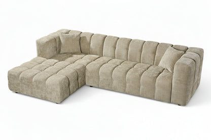Bubble Corner Sofa – Beige Chenille – left-hand detail view 4