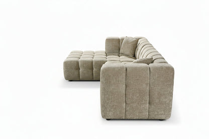 Bubble Corner Sofa – Beige Chenille – left-hand detail view 5
