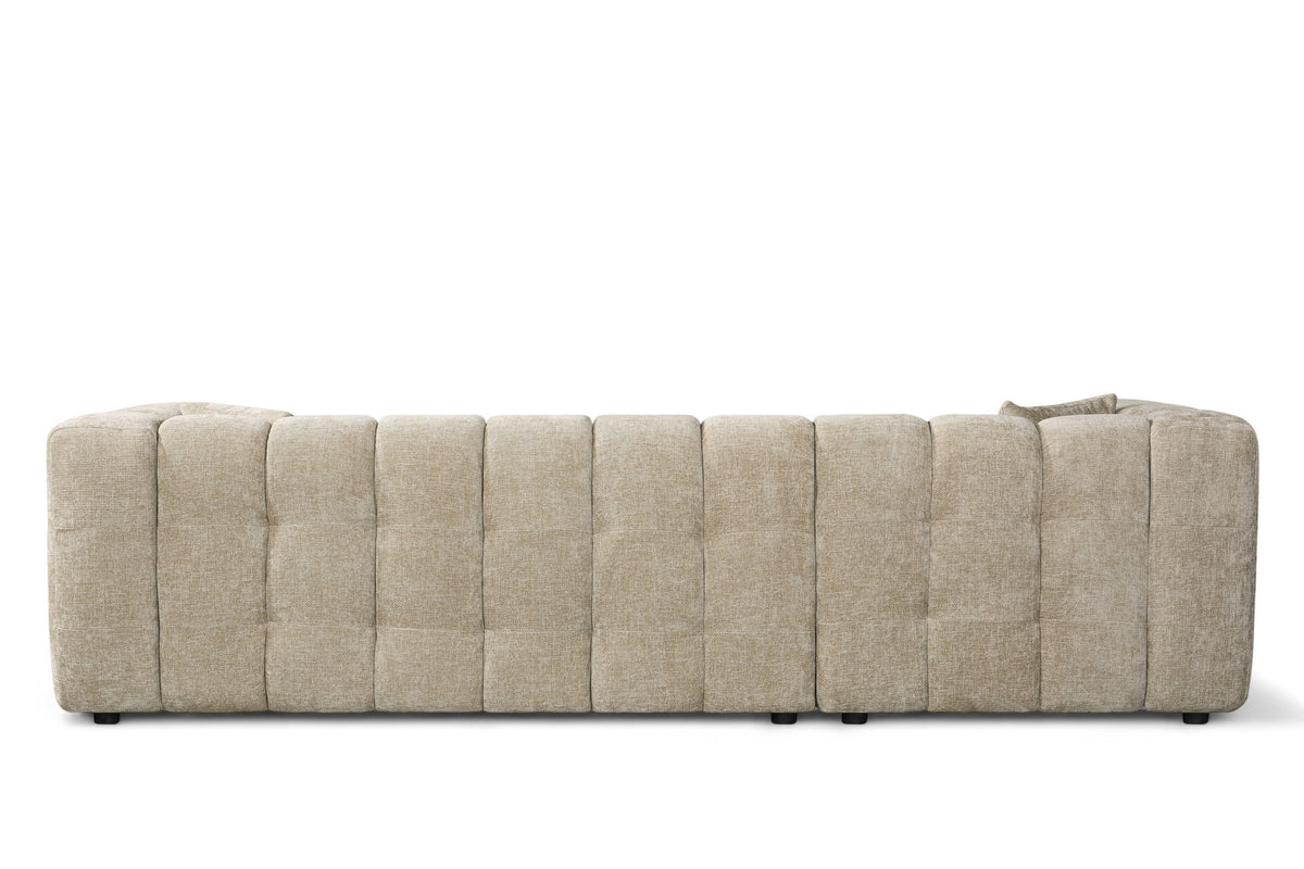 Bubble Corner Sofa – Beige Chenille – left-hand detail view 6