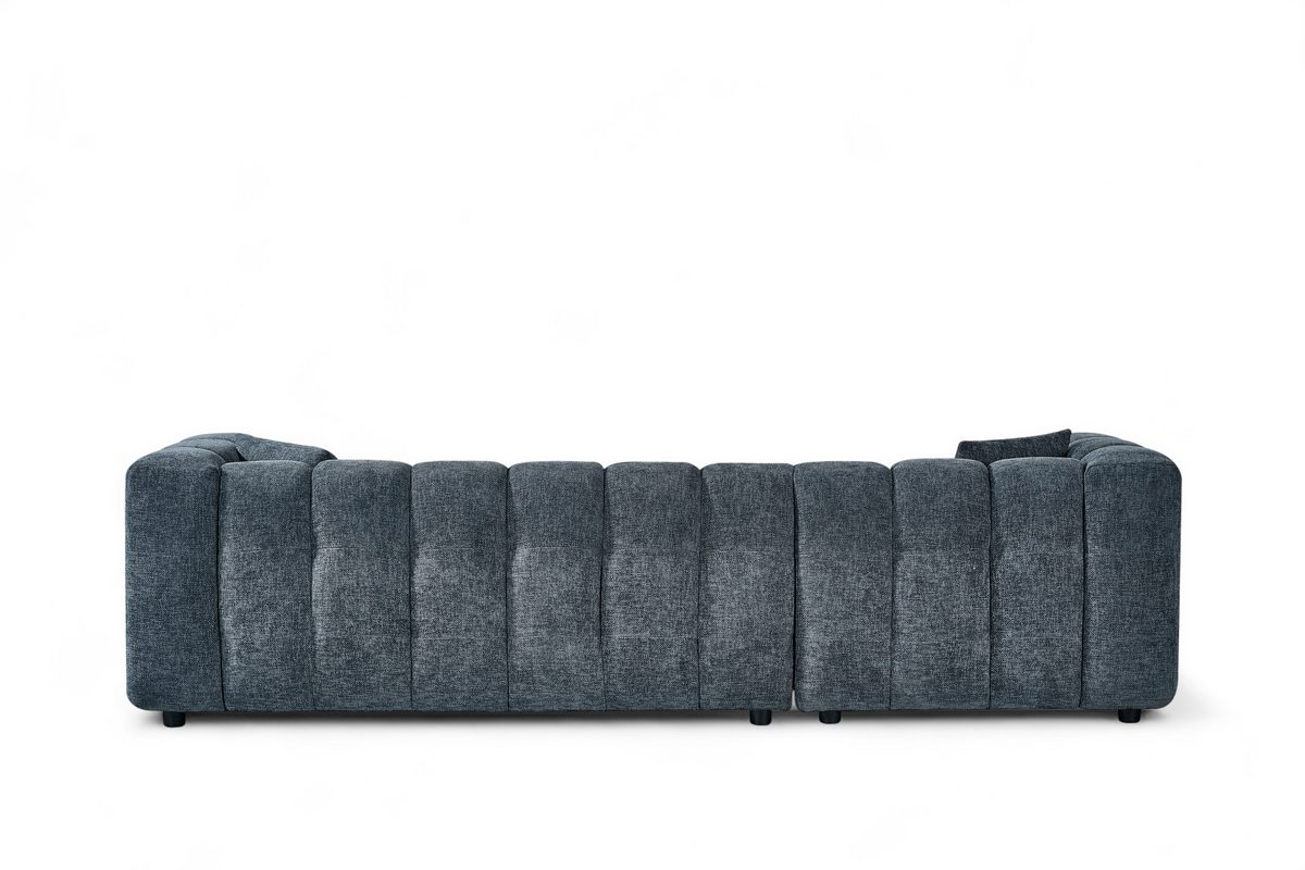 Bubble Corner Sofa – Pale Blue Chenille – left-hand detail view 4
