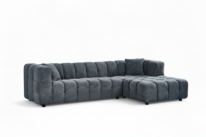 Bubble Corner Sofa – Pale Blue Chenille – right-hand detail view 3